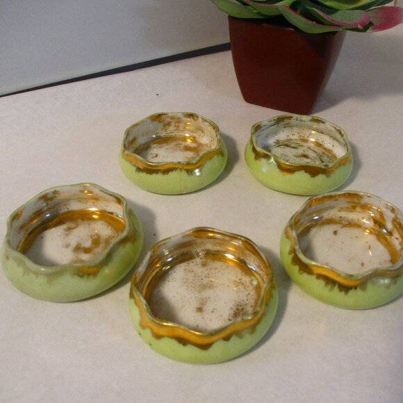 Antique Vintage Haviland Limoges France Lusterware Open Salts Dishes - Picture 1 of 9